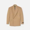 Mélange Wool Double-Breasted Blazer