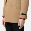 Mélange Wool Double-Breasted Blazer