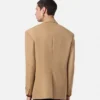 Mélange Wool Double-Breasted Blazer
