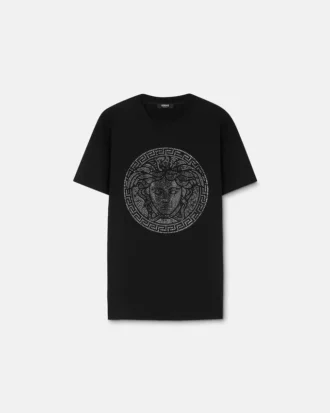 Ozdobiona bawełniana koszulka slim fit