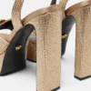 Sandały satynowe z ozdobą Gianni Ribbon 140 mm