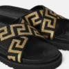 Sandały z żakardowej skóry nappa