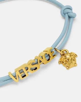 Skórzana bransoletka Versace