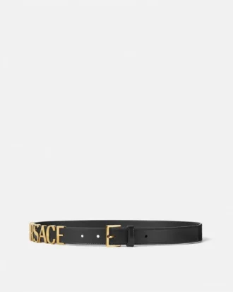 Skórzany pasek z logo Versace 2,5 cm