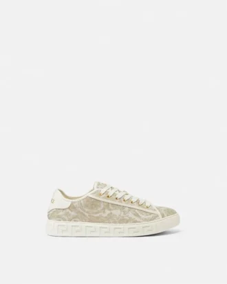 Sneakersy z płótna żakardowego Greca