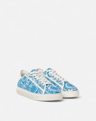 Sneakersy z płótna żakardowego Greca