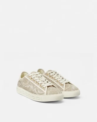 Sneakersy z płótna żakardowego Greca