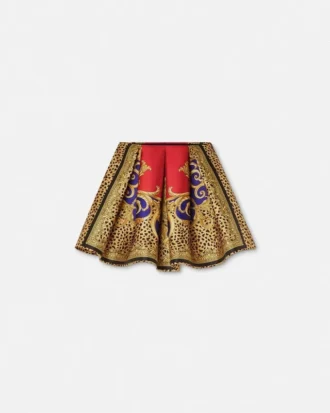 Spódniczka baletowa z tkaniny Barocco Silk w stylu barokowym z motywem geparda