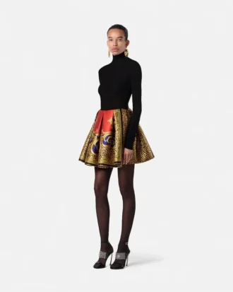 Spódniczka baletowa z tkaniny Barocco Silk w stylu barokowym z motywem geparda