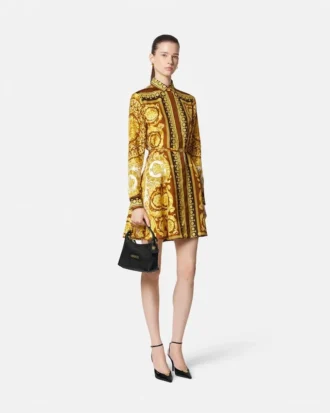 Sukienka mini z jedwabiu Barocco Silk