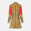 Sukienka mini z jedwabiu Barocco Silk w panterkę