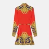 Sukienka mini z jedwabiu Barocco Silk w panterkę