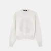 Sweter z dzianiny z domieszką kaszmiru z motywem Medusa