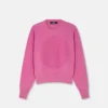 Sweter z dzianiny z domieszką kaszmiru z motywem Medusa