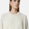 Sweter z dzianiny z domieszką kaszmiru z motywem Medusa