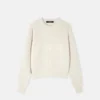Sweter z dzianiny z logo