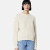 Sweter z dzianiny z logo