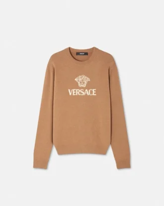 Sweter z kaszmiru z intarsją