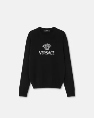 Sweter z kaszmiru z intarsją