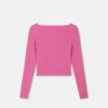 Sweter z prążkowanej dzianiny z agrafką