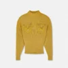 Sweter z wełnianej dzianiny z ćwiekami