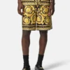 Szorty z drukowanego jedwabnego twillu