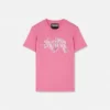 T-shirt z bawełnianego dżerseju z nadrukiem i zdobieniami