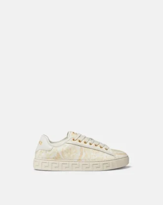 Tkaninowe sneakersy Greca z nadrukiem