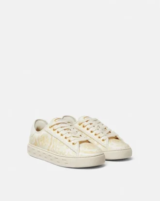 Tkaninowe sneakersy Greca z nadrukiem