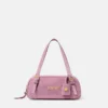 Torba bowlingowa Versace Tag z zamszu