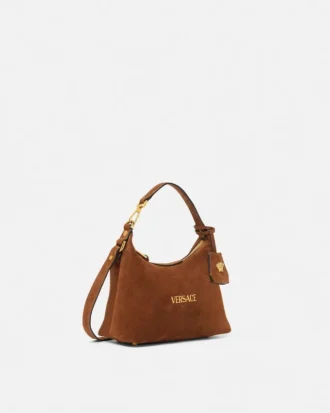 Torba Versace Tag Suede Hobo