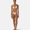 Trójkątny stanik bikini z nadrukiem