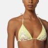 Trójkątny stanik bikini z nadrukiem